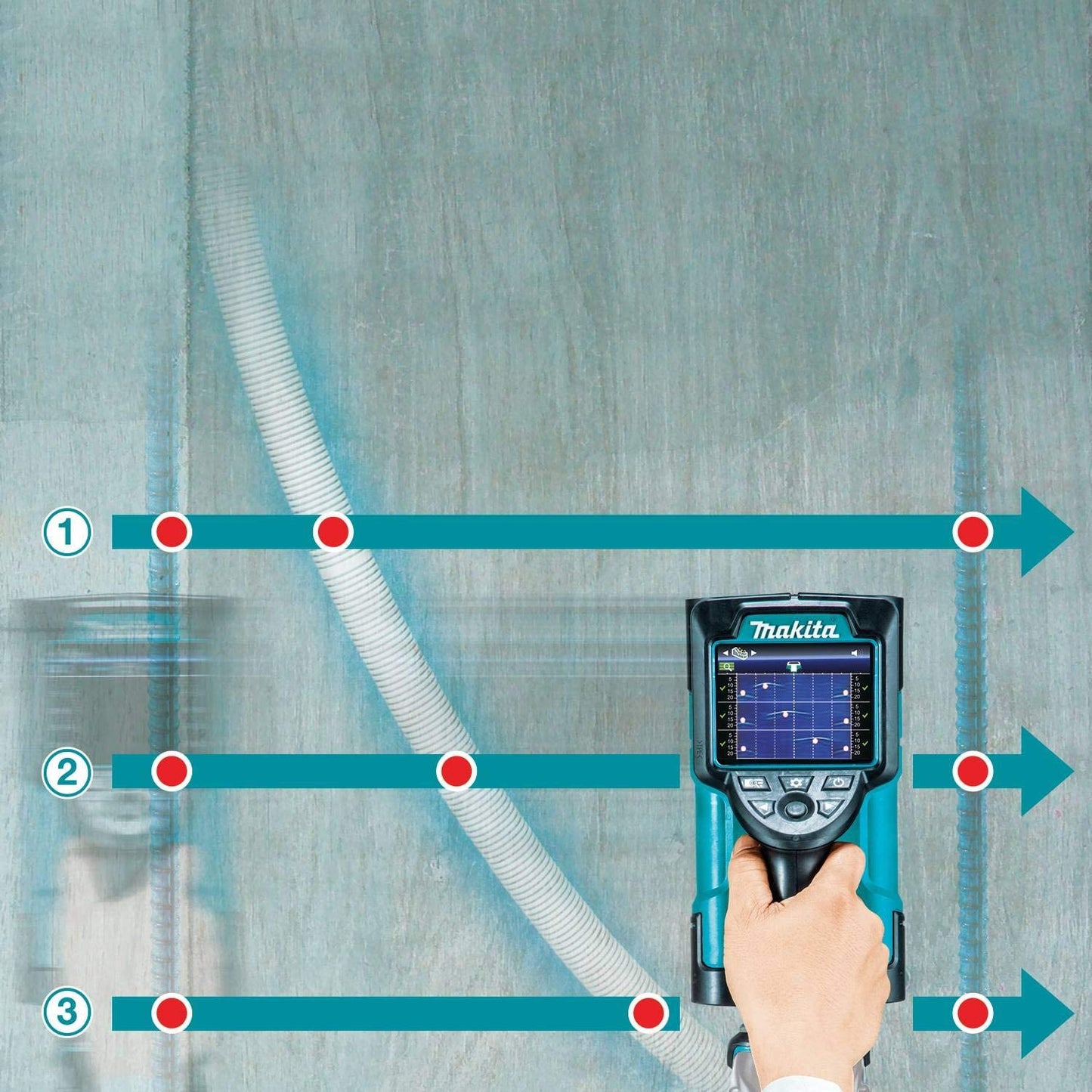 Makita DWD181ZJ 18V LXT® Lithium‘Ion Cordless Multi‘Surface Scanner, Tool Only with Interlocking Storage Case