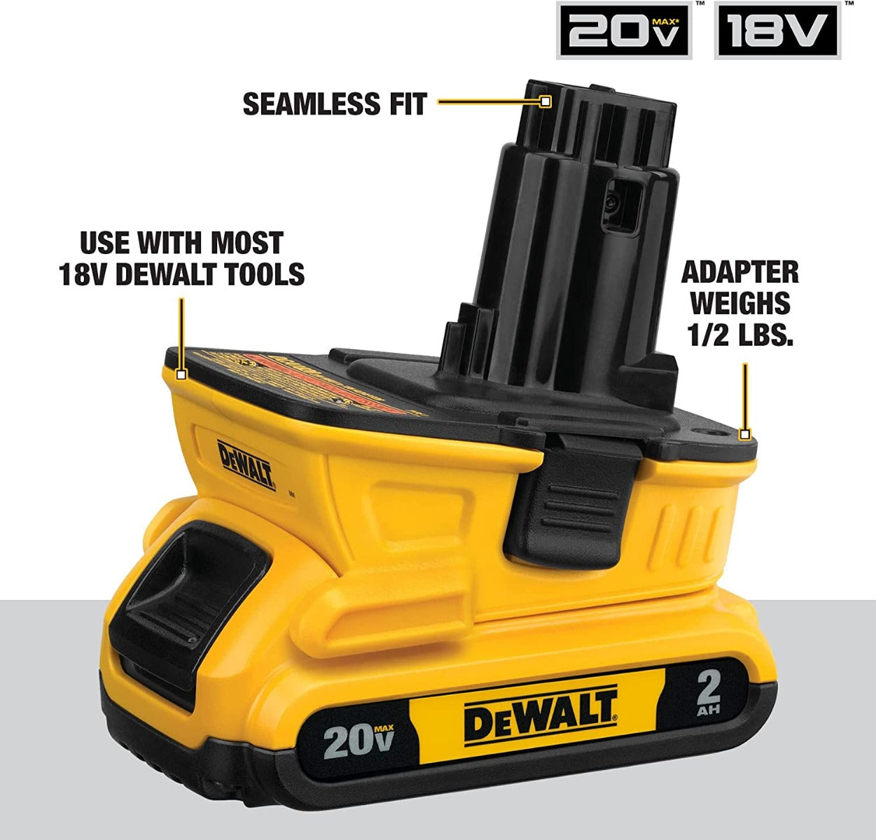 Dewalt DCA2203C 20V Max* Battery Adapter Kit For 18V Tools