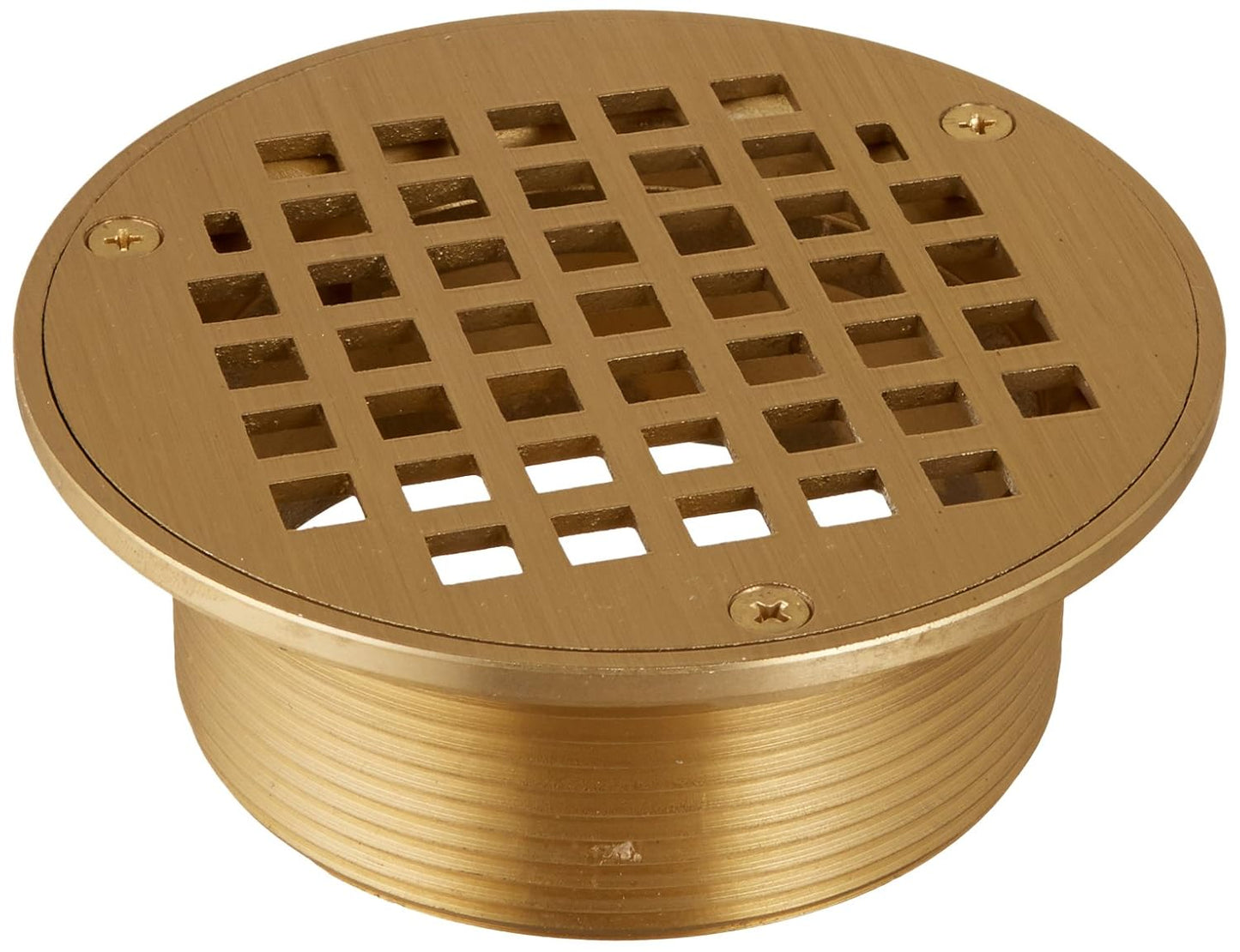 Jones Stephens D60991 3-1/2" IPS Metal Spud with 5" Polished Brass Round Strainer