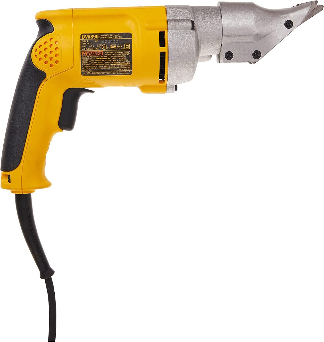 Dewalt DW890 18Ga. Swivel Head Shear