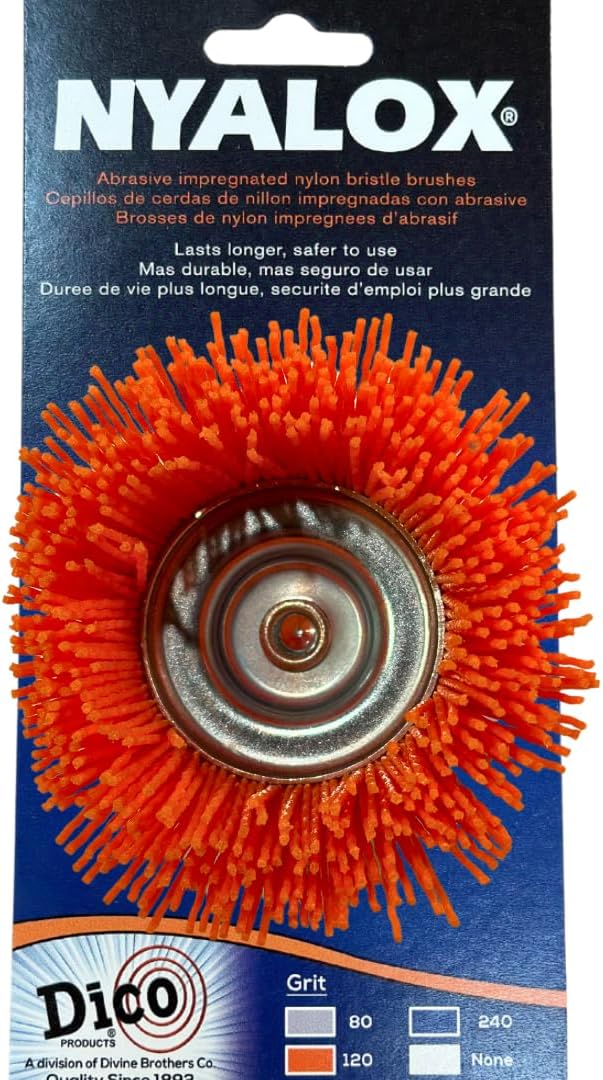 Dico 7200010 Nyalox Cup Brush 21/2-Inch Orange 120 Grit