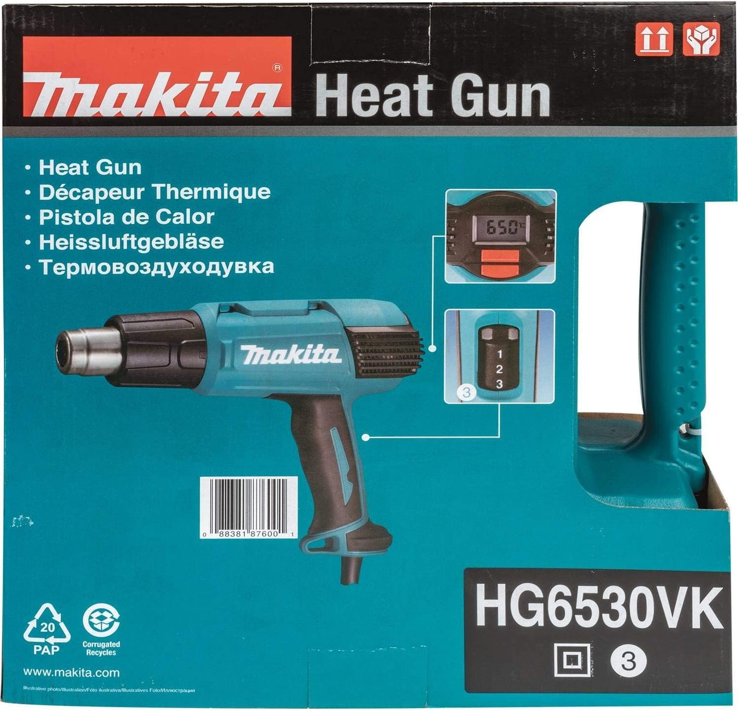 Makita HG6530VK Variable Temperature Heat Gun Kit with LCD Digital Display