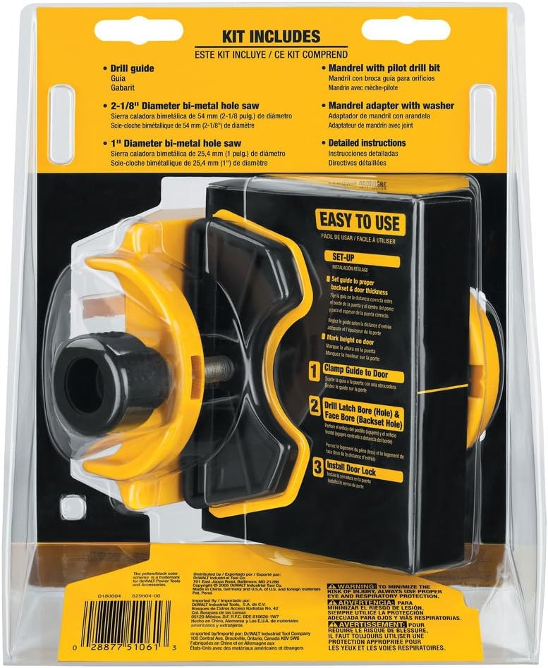 Dewalt D180004 Door Lock Installation Kit