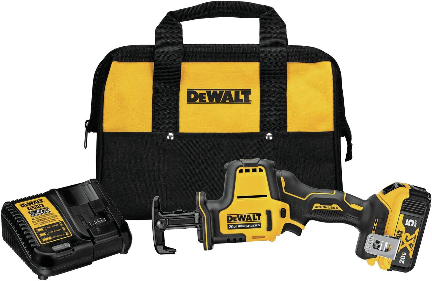 Dewalt DCS369P1 Atomic 20V Max Cordless One-Handed Reciprocating Saw 5.0Ah Kits