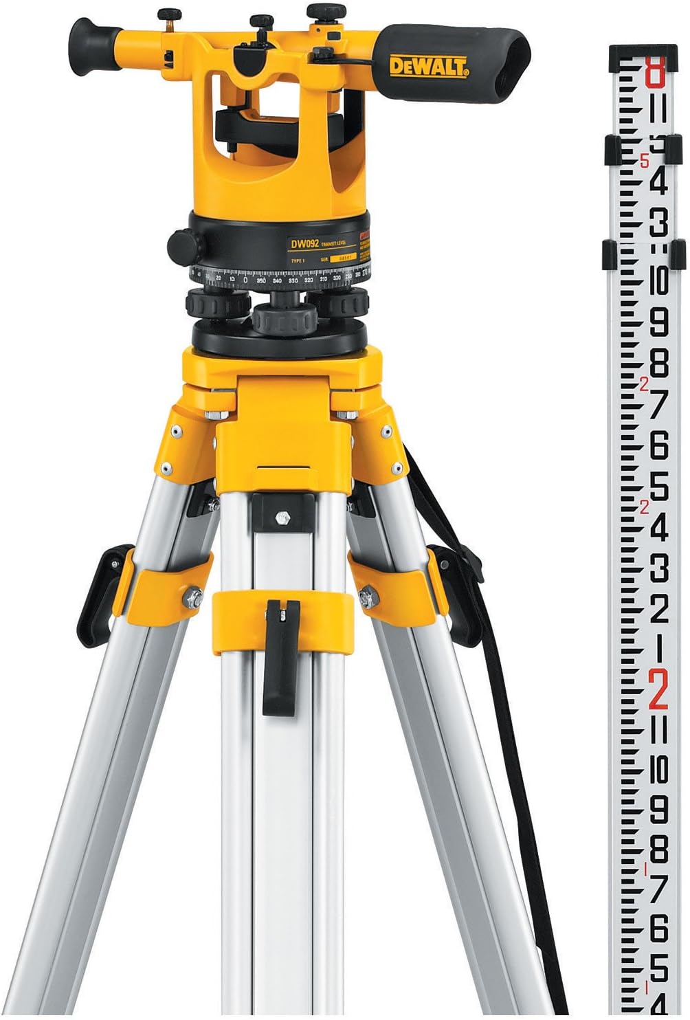 Dewalt DW092PK 20X Transit Level Kit W/Tripod & Grade Rod