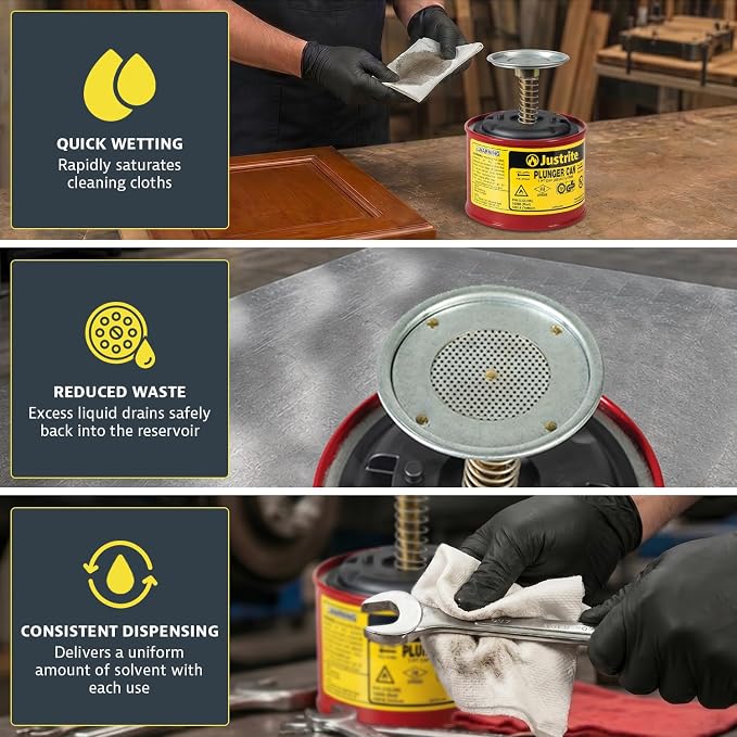 JUSTRITE 10008 Plunger Can 1Pt