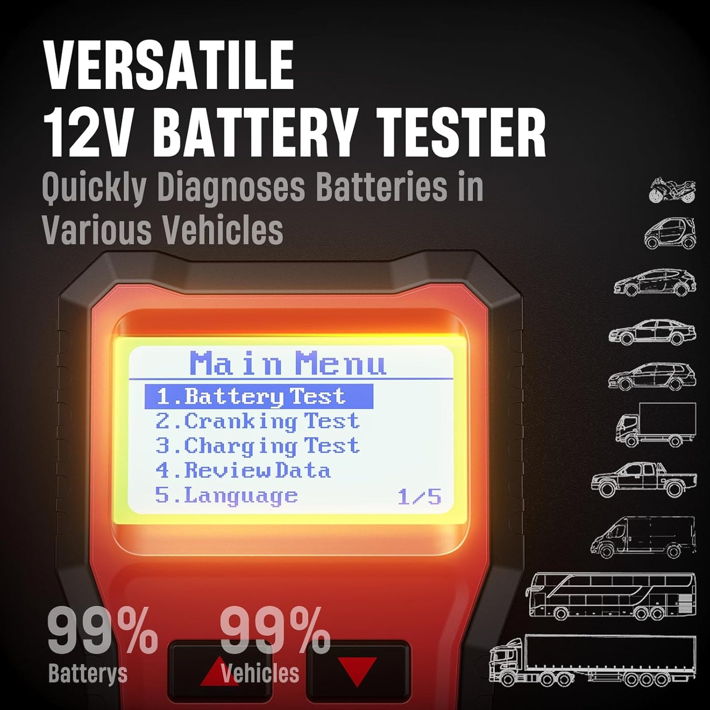 Ancel BST100 12V Car Battery Tester & Analyzer – 100–2000 CCA Automotive Battery Diagnostic Tool