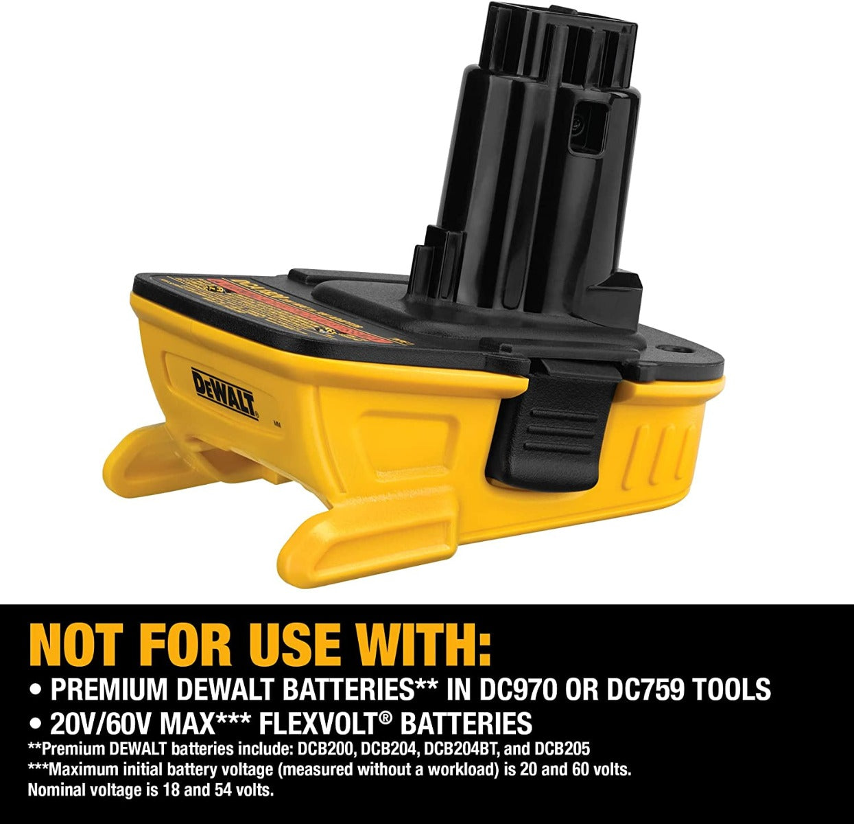 Dewalt DCA2203C 20V Max* Battery Adapter Kit For 18V Tools