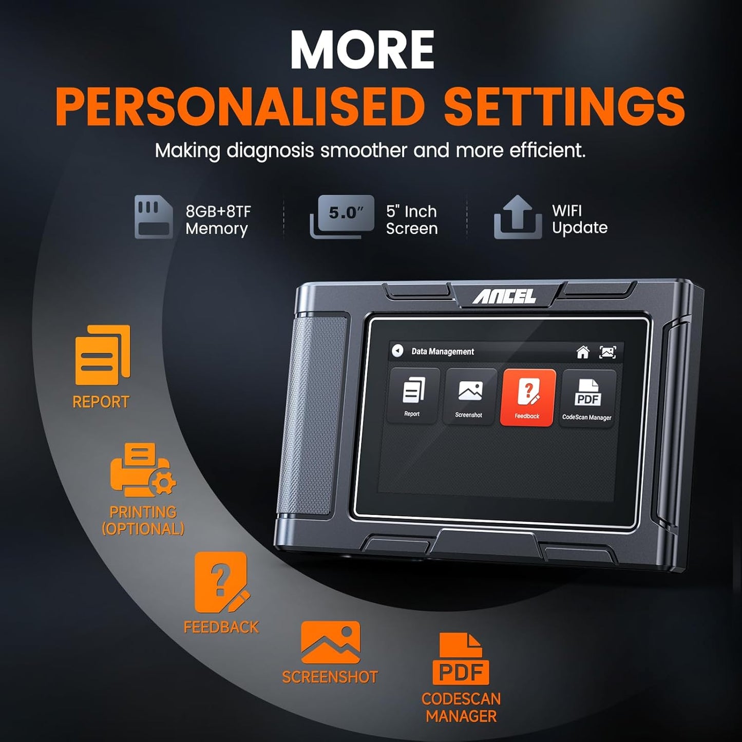 Ancel HD3300 Professional Heavy Duty Truck Diagnostic Scanne