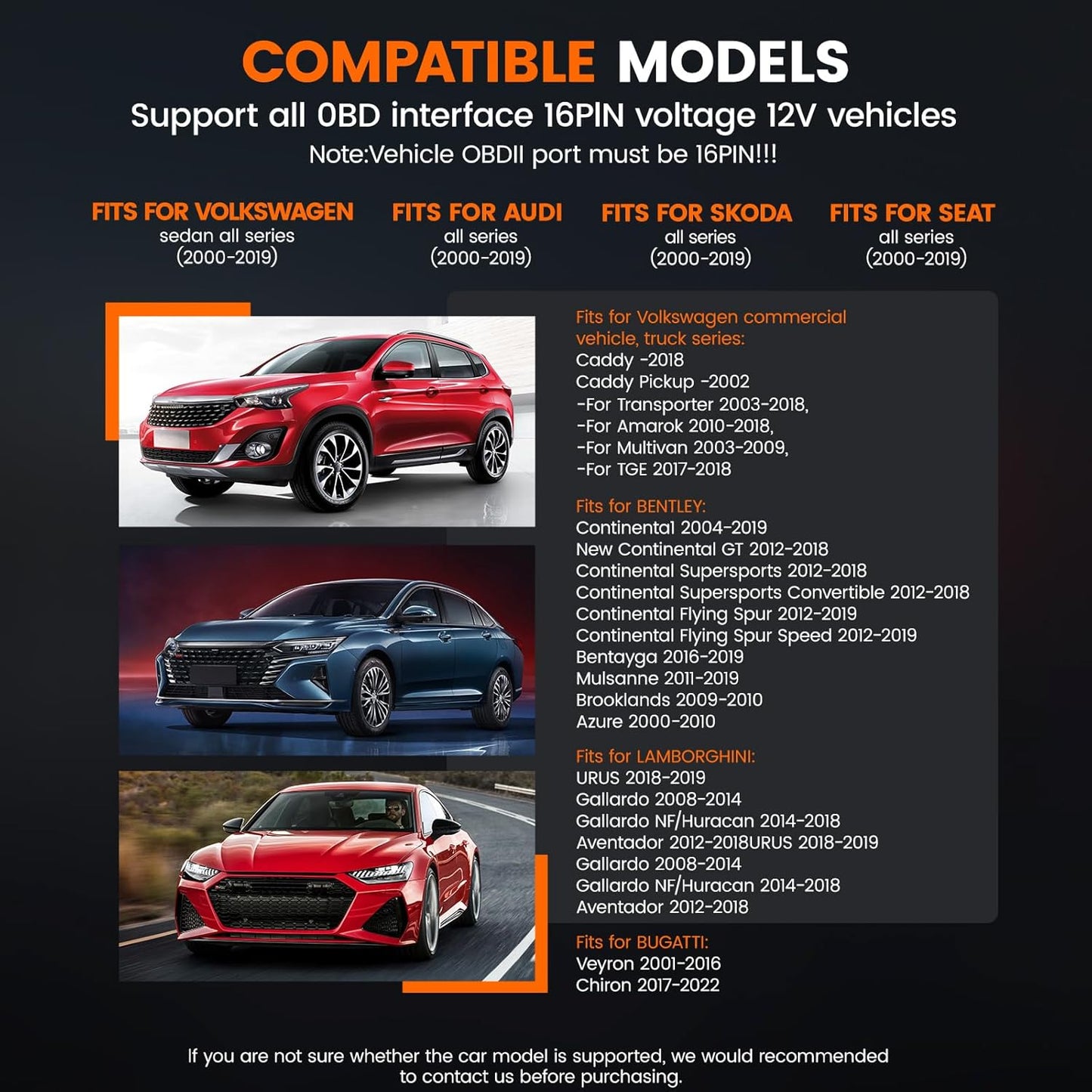 Ancel VD500 Advanced OBD2 Diagnostic Scanner & VAG Special Function Tool