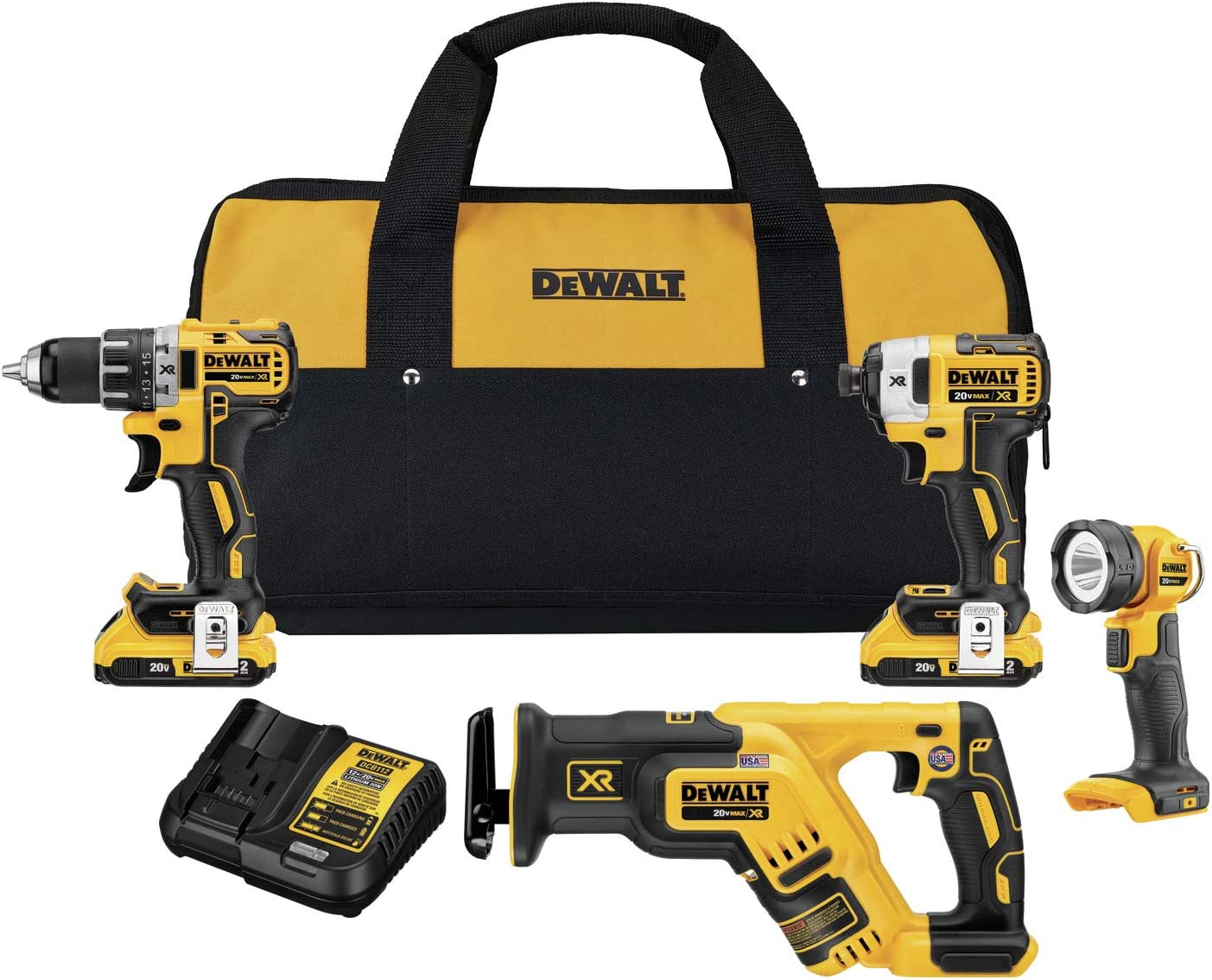 Dewalt DCK484D2 20V Max* Xr® 4-Tool Compact Combo Kit