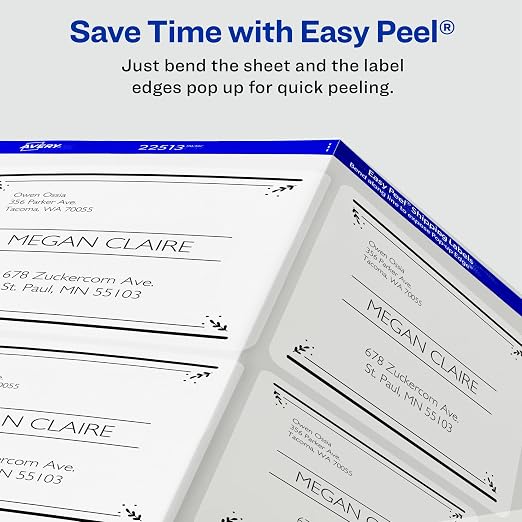 Avery® AVE18664 Easy Peel Mailing Label - Permanent Adhesive - 3.33" Width X 4" Length - 6 / Sheet - Rectangle - Inkjet - Clear - 60 / Pack