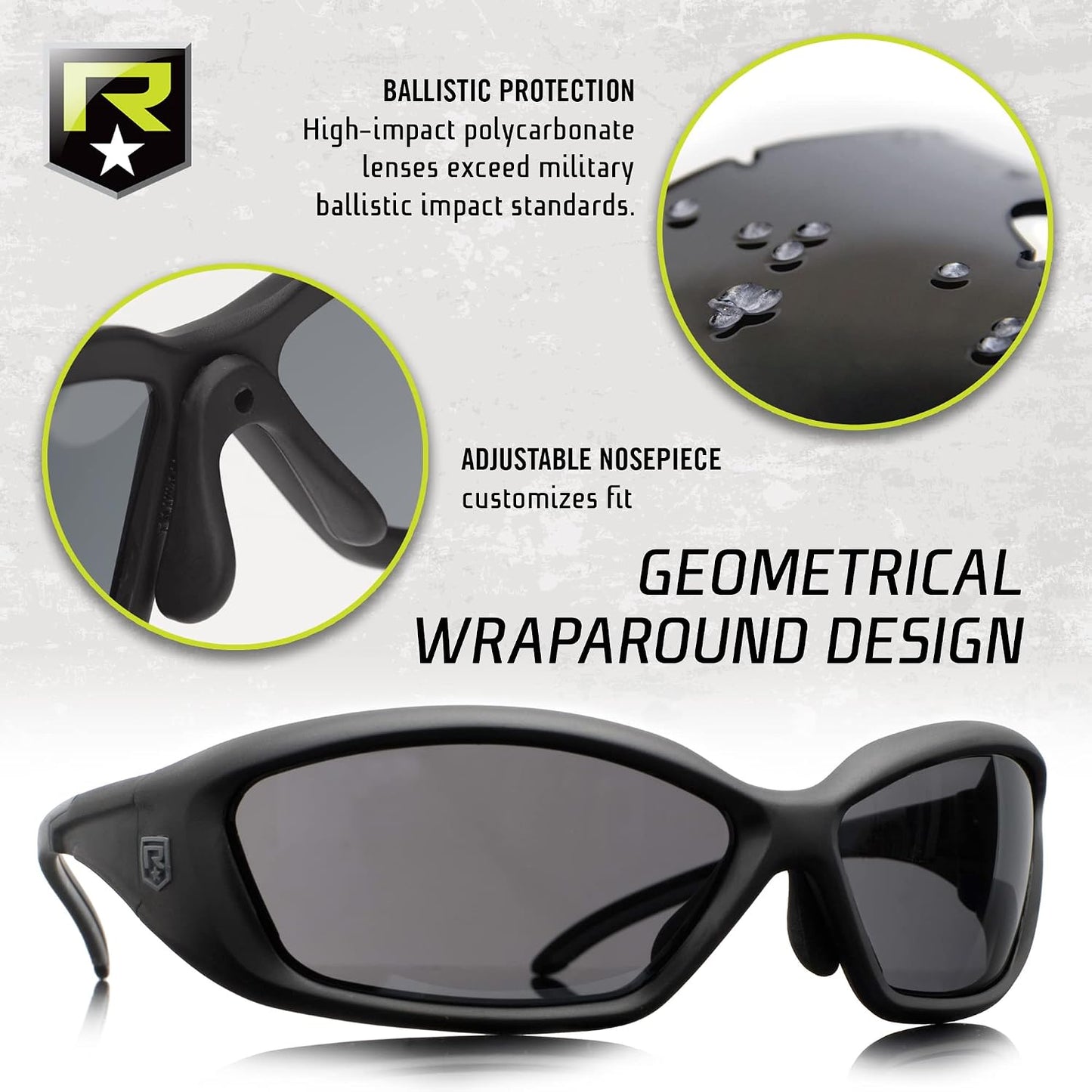 Revision Military 4-0491-0022 Hellfly® Ballistic Sunglasses Flame Mirror Basic Kit