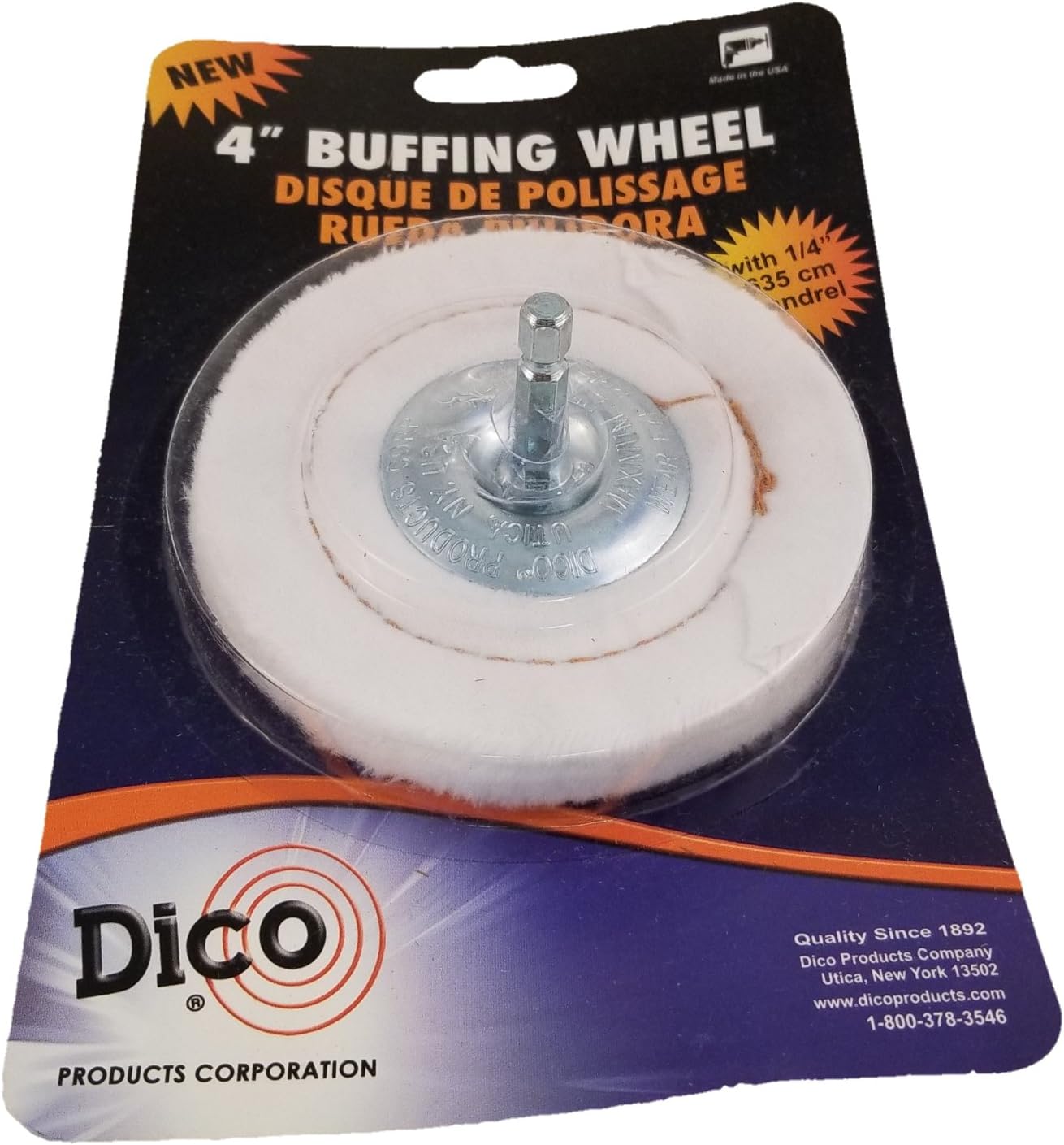 Dico 527-60-4M Mandrel Mounted 4-Inch Flannel with 1/4-Inch Mandrel