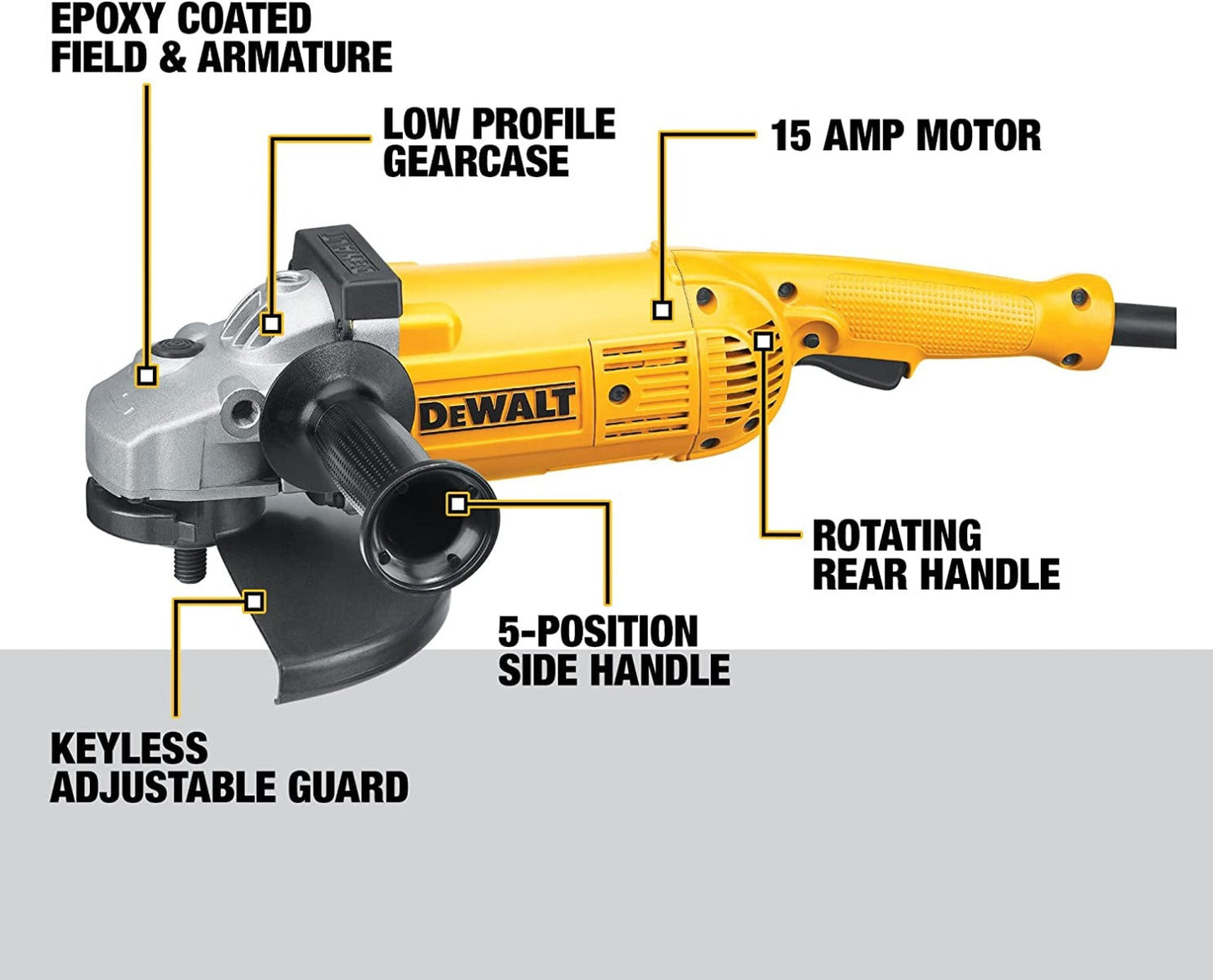 Dewalt D28499X 7" &Amp; 9" (180 Mm &Amp; 230 Mm) 6 000 Rpm 5.3