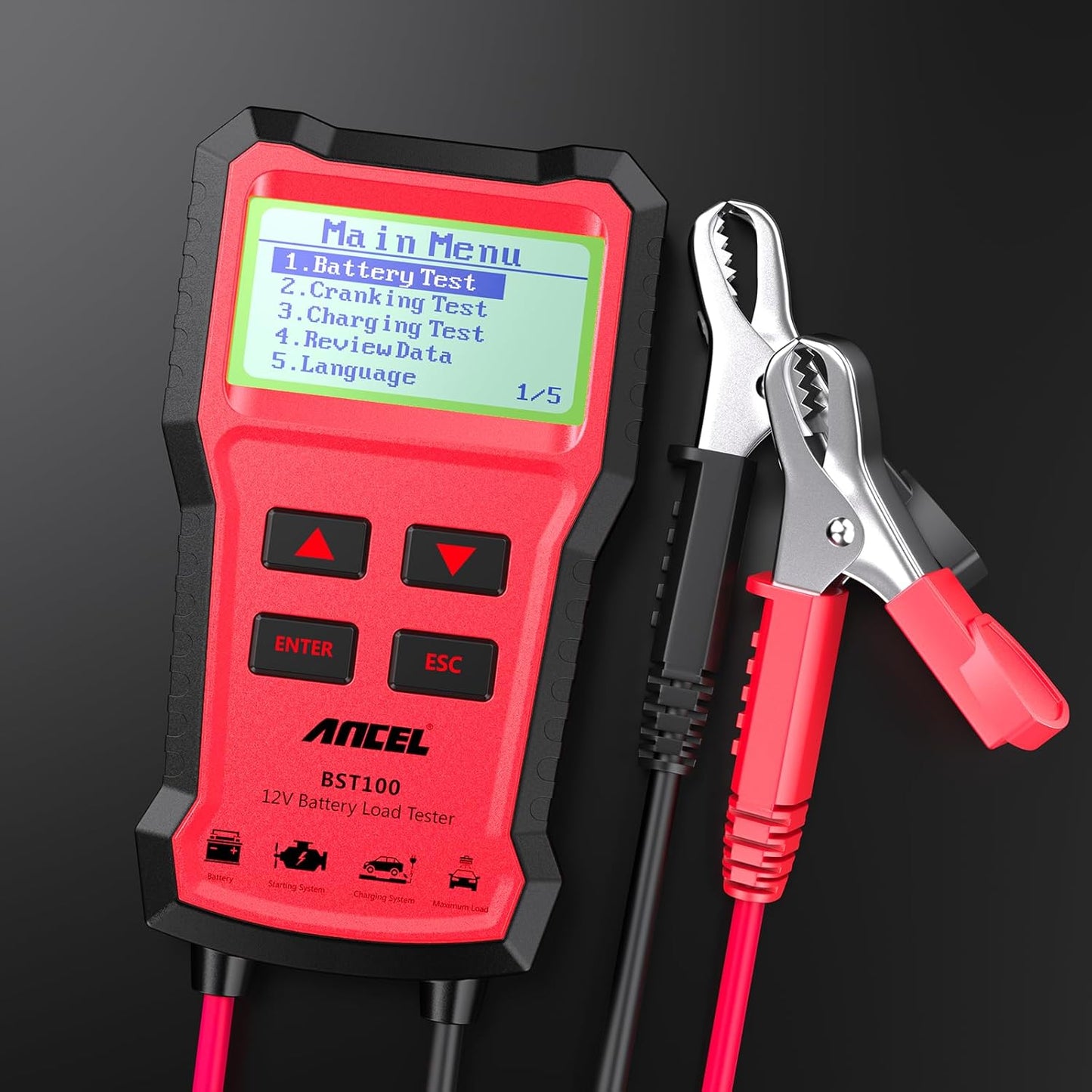 Ancel BST100 12V Car Battery Tester & Analyzer – 100–2000 CCA Automotive Battery Diagnostic Tool