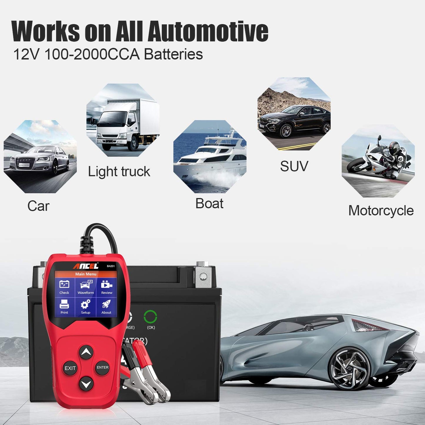 Ancel BA201 12V Automotive Battery Tester