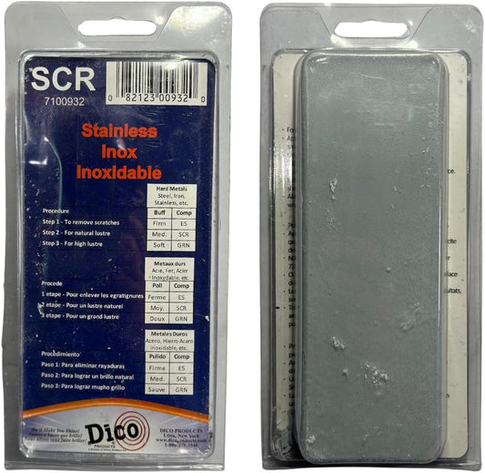 Dico 7100932 scr Stainless Buffing Compound, Gray, Brick