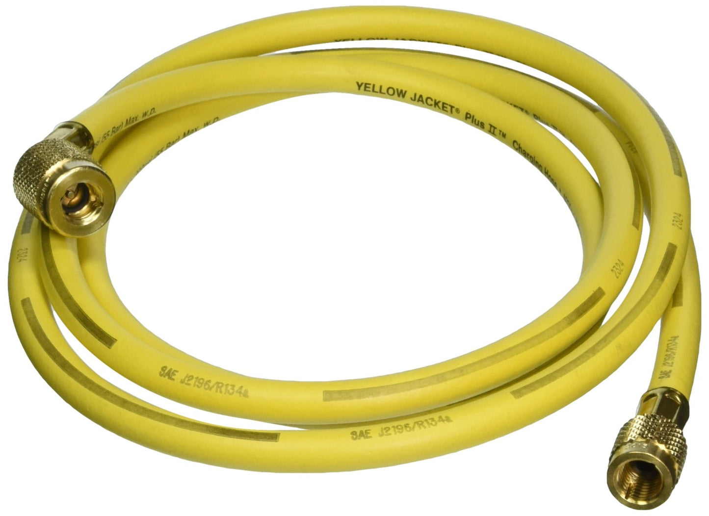 Yellow Jacket 27496 96", Yellow, SealRight Str. x 45Â°, Auto Manifold Hose