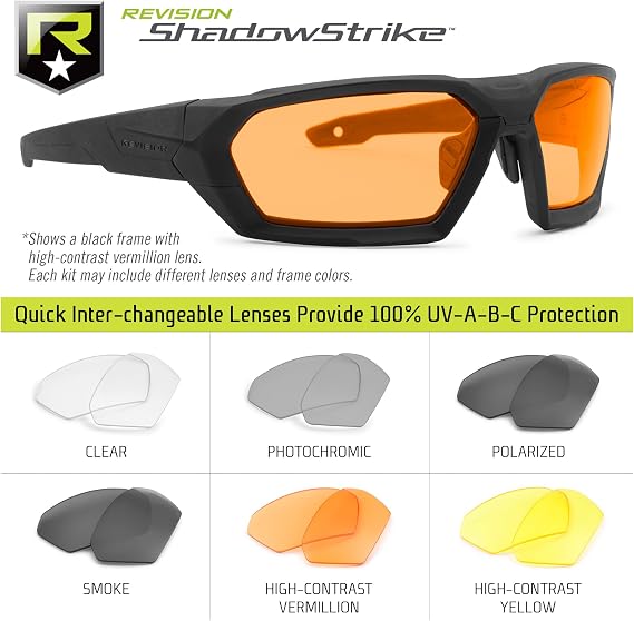 Revision Military 4-0750-0004 Shadowstrike Ballistic Sunglasses - Photochromic Basic Kit