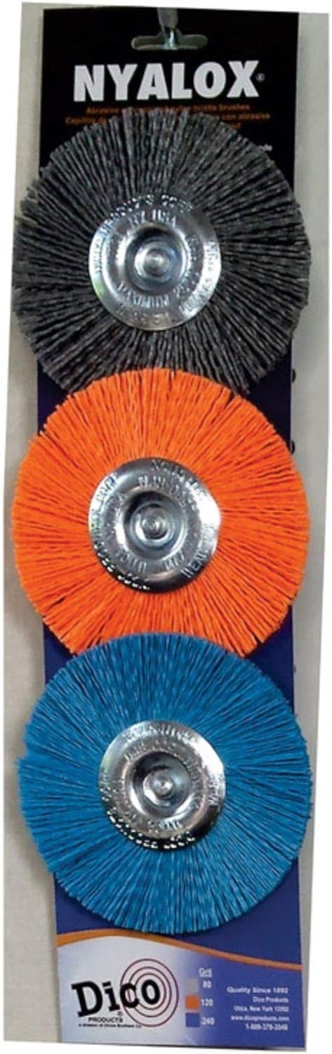 Dico 7500039 Wheel Brush Set 3pk 4"