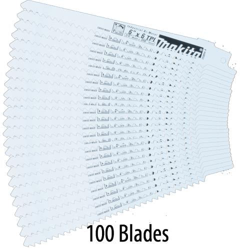 Makita 723054-A-100 6" Wood Cutting Recipro Saw Blade, 6TPI, 100/pk