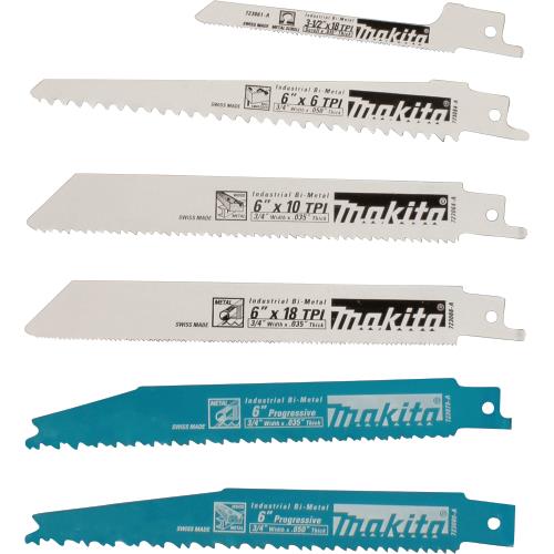 Makita 723086-A-A 6 Pc. Recipro Saw Blade Assortment Pack