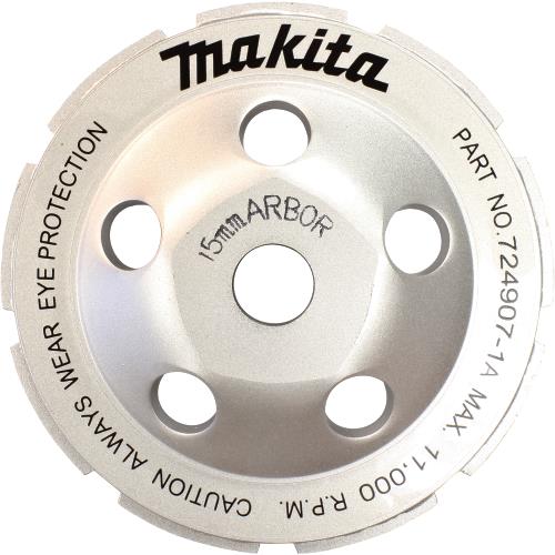 Makita 724907-1A 4‘3/8" Diamond Cup Wheel, Segmented Rim