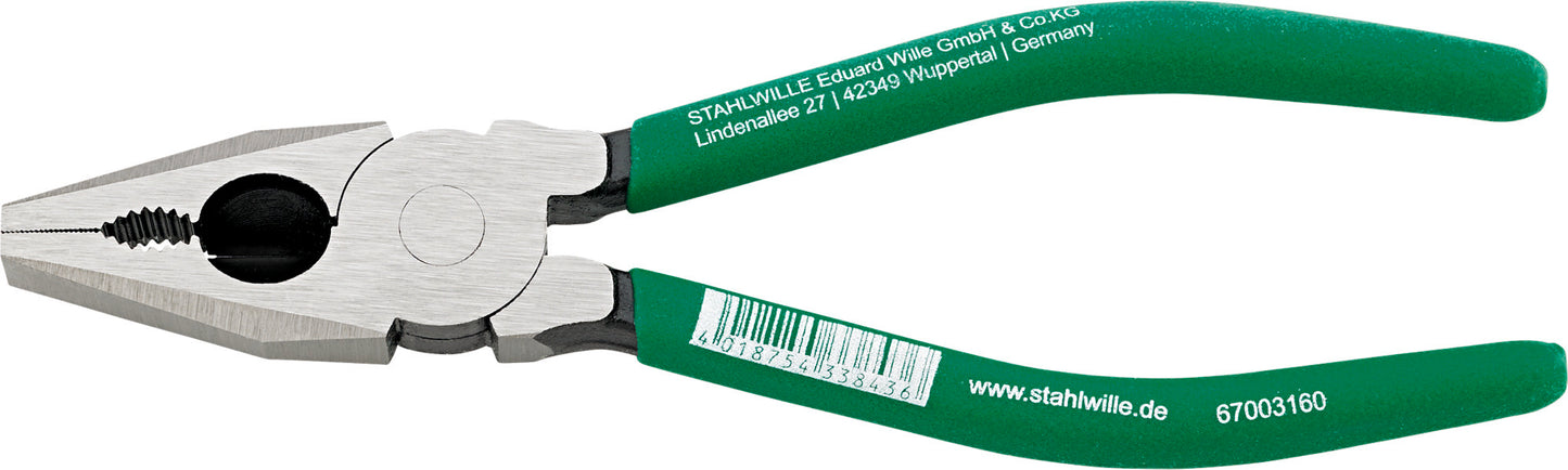 Stahlwille 67003160 6700 KOMBIZANGE 160, POL, KST-UEBERZUG Combination Pliers