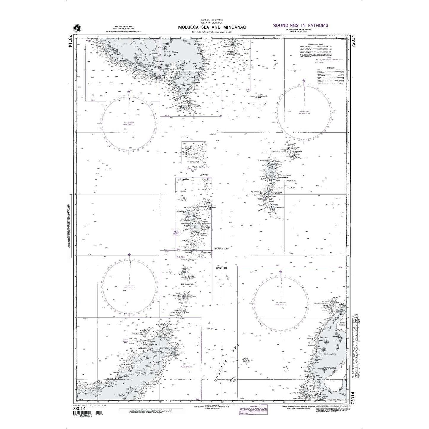 Paradise Clay NGA_73014 NGA Chart Is Molucca Sea and Mindanao