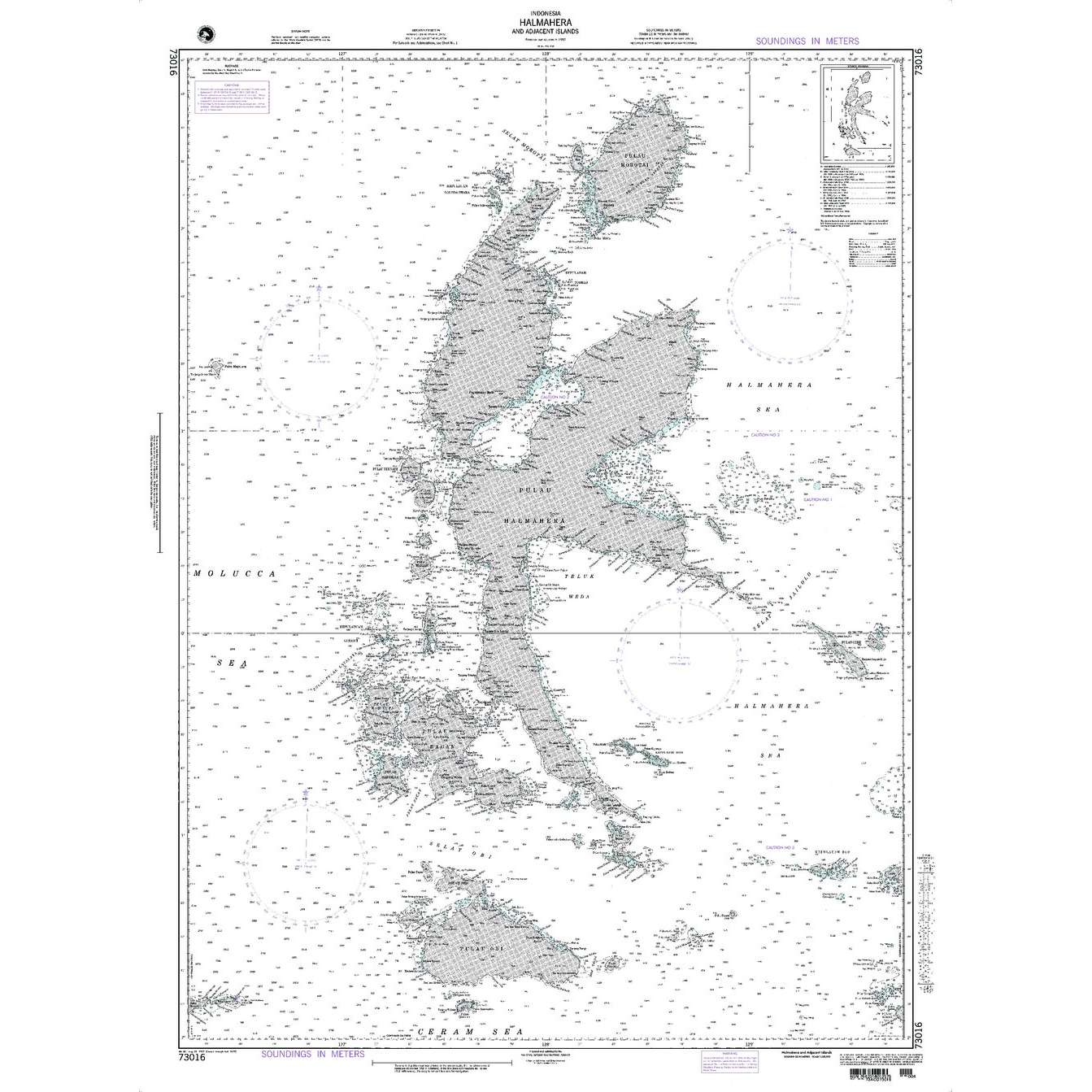 Paradise Clay NGA_73016 NGA Chart Halmahera and Adjacent Islands