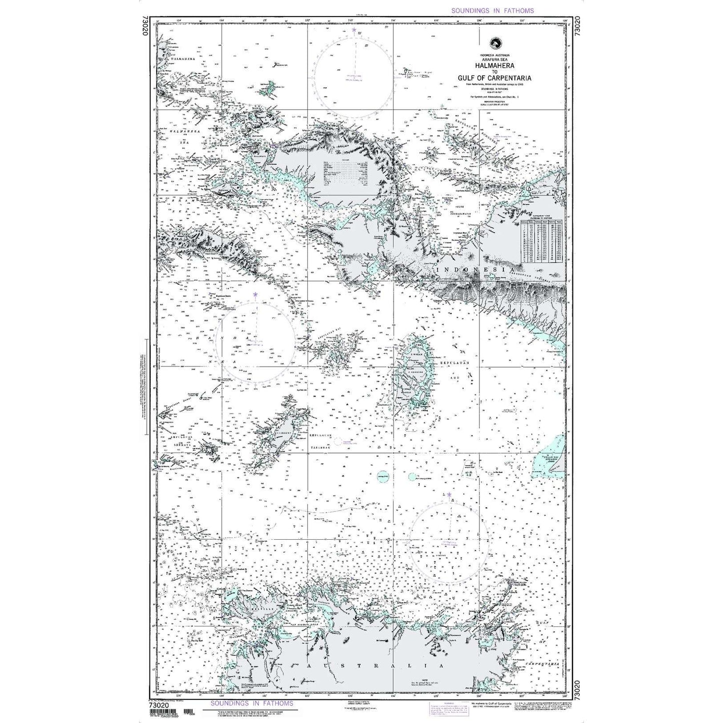 Paradise Clay NGA_73020 NGA Chart Halmahera to Gulf of Carpentaria