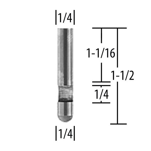 Makita 733128-0A Router Bit 1/4" Flush, 1 Flute, 1/4" SH, Solid Carbide