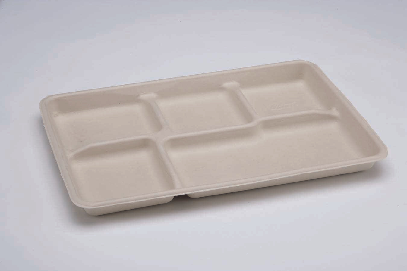 AbilityOne 7350014115266 Mess Tray - 5 Compartment - Tan