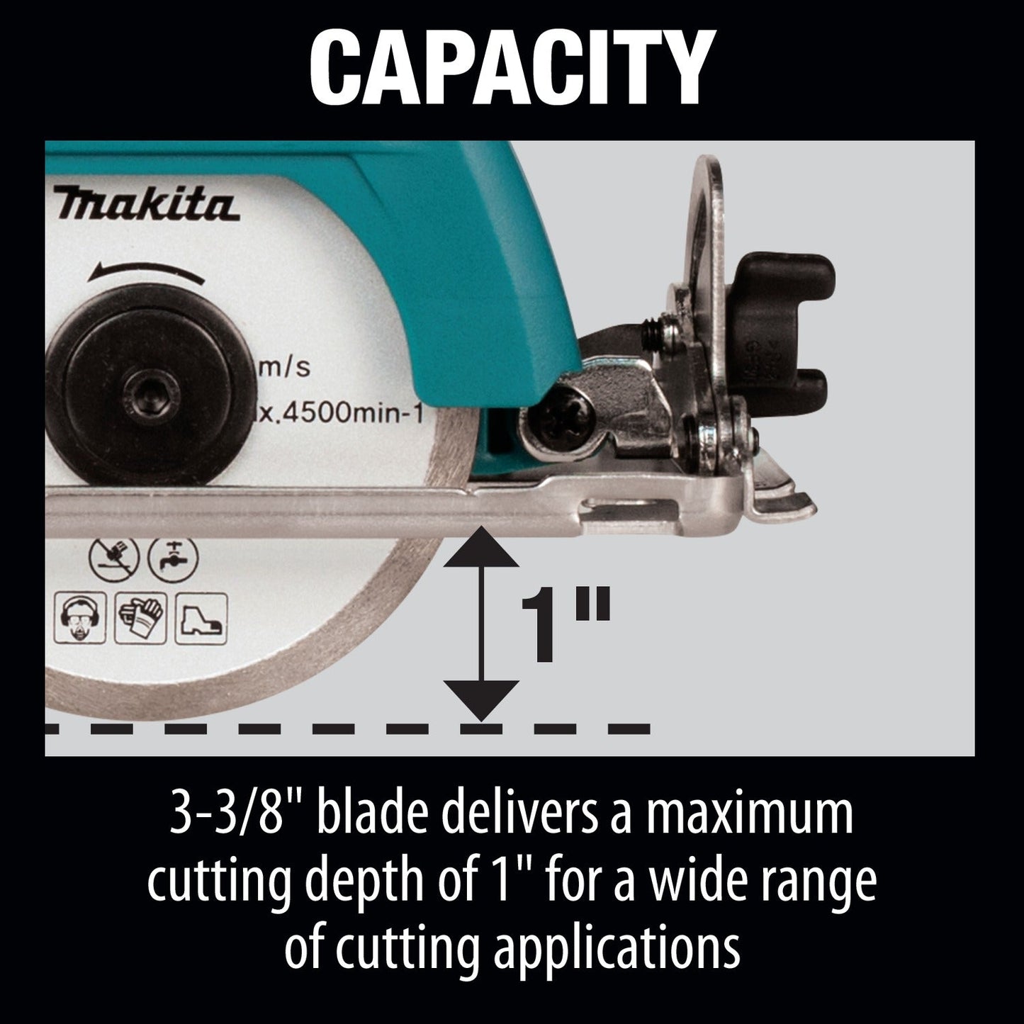 Makita CC02R1 12V max CXT® Lithium‘Ion Cordless 3‘3/8" Tile/Glass Saw Kit (2.0Ah)