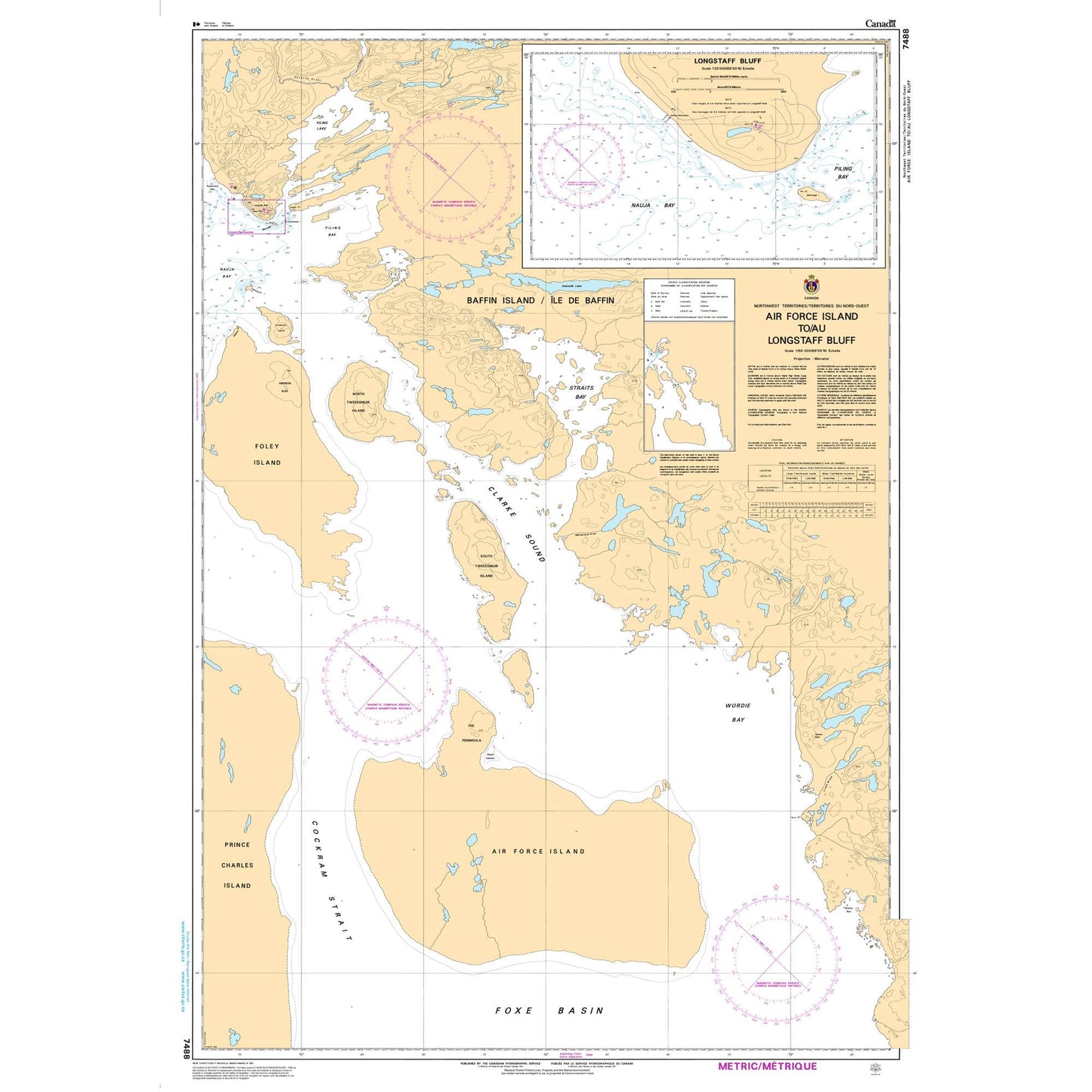 Paradise Clay CAN7488 CHS Chart Air Force Island to/au Longstaff Bluff