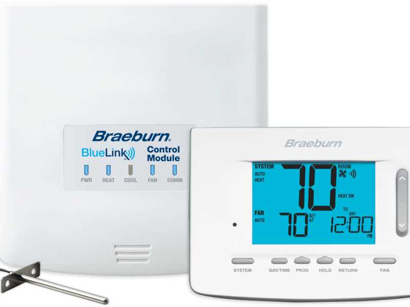 Braeburn 7500 Universal Wireless 7 Day, 5-2 Day or Non-Prog. 3H / 2C (Includes Thermostat, Control Module & Supply Air Sensor)