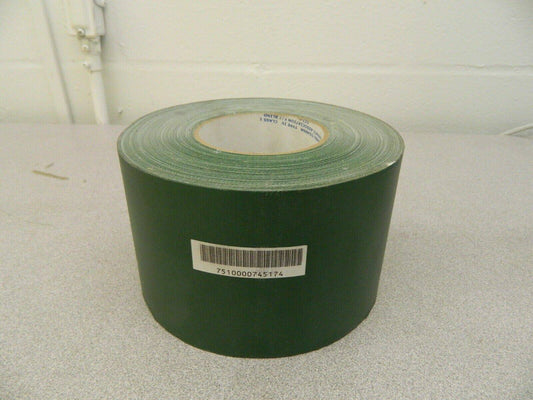 AbilityOne 7510000745174 Premium Grade Waterproof Duct Tape, 4" X 60 Dark Green, Ro