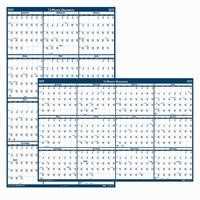 AbilityOne 7510016008023 Dated 2023 12-Month 2-Sided Laminated Wall Planner 24" X 37"