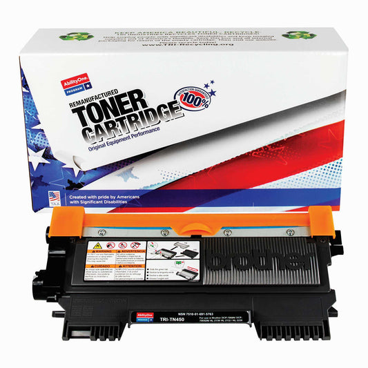 AbilityOne 7510016915763 Toner Cartridge Remanufactured Brother Tn450 Black