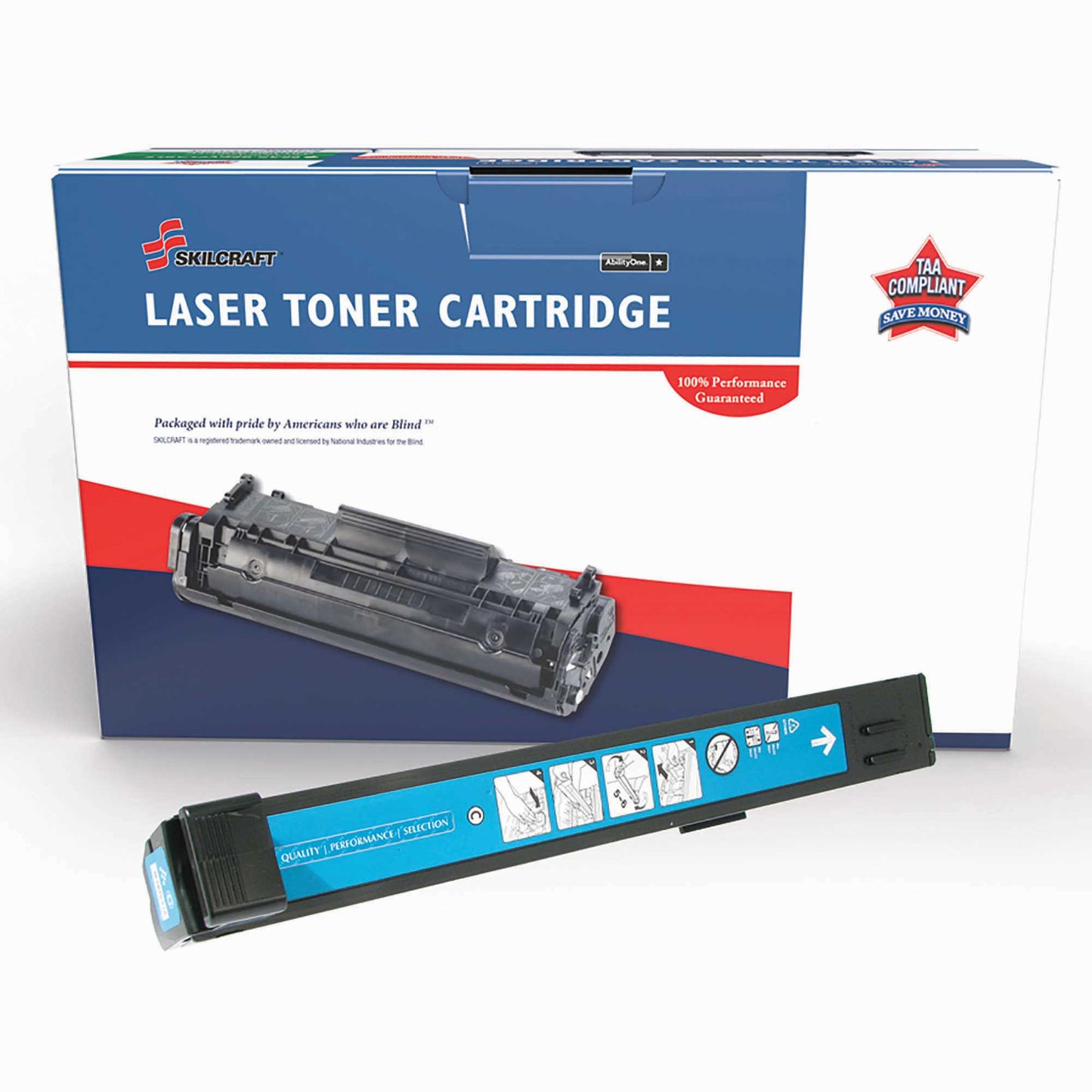 AbilityOne 7510016962215 Skilcraft Laser Toner Cartridges - Hp 824A Compatible - 21,000 Page Yield - Cyan