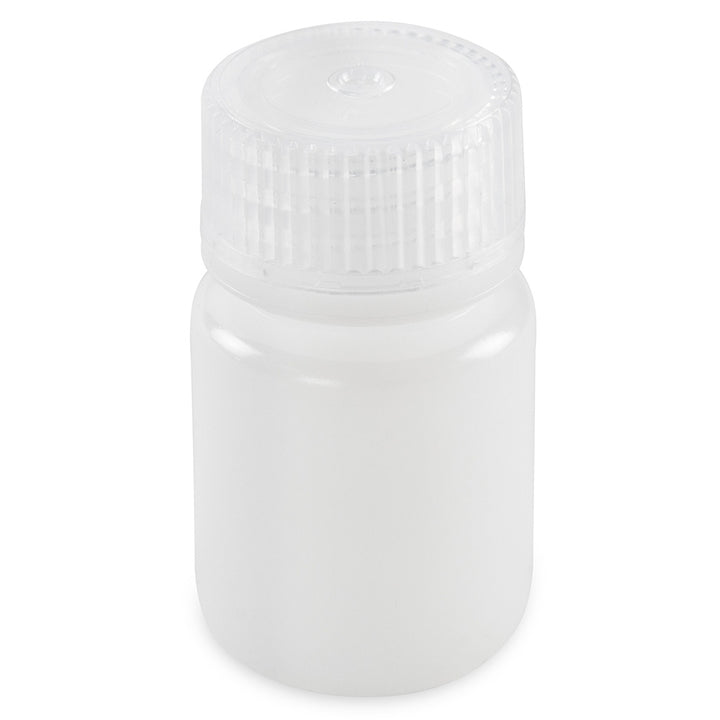 Globe Scientific 7510060BKS Bottle Wide Mouth Round HDPE with PP Closure 60mL Bulk Packed with Bottles and Caps Bagged Separately 1000/Case