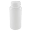 Globe Scientific 7510500BKS Bottle Wide Mouth Round HDPE with PP Closure 500mL Bulk Packed with Bottles and Caps Bagged Separately 125/Case