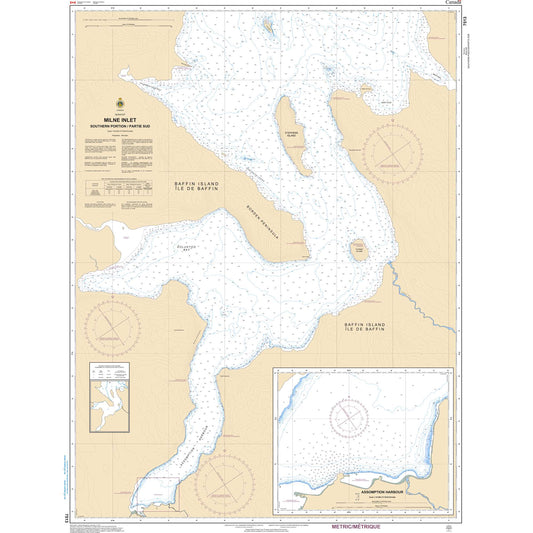 Paradise Clay CAN7513 CHS Chart Milne Inlet, Southern Portion / Partie Sud