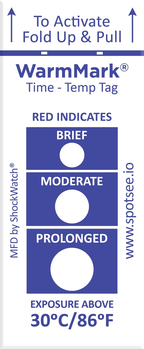 SpotSee WM 30/86 10PK WarmMark Short-Run 30C/86F (Pack of 10)