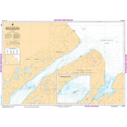 Paradise Clay CAN7520 CHS Chart Prince of Wales Strait, Northern Portion/ Partie Nord