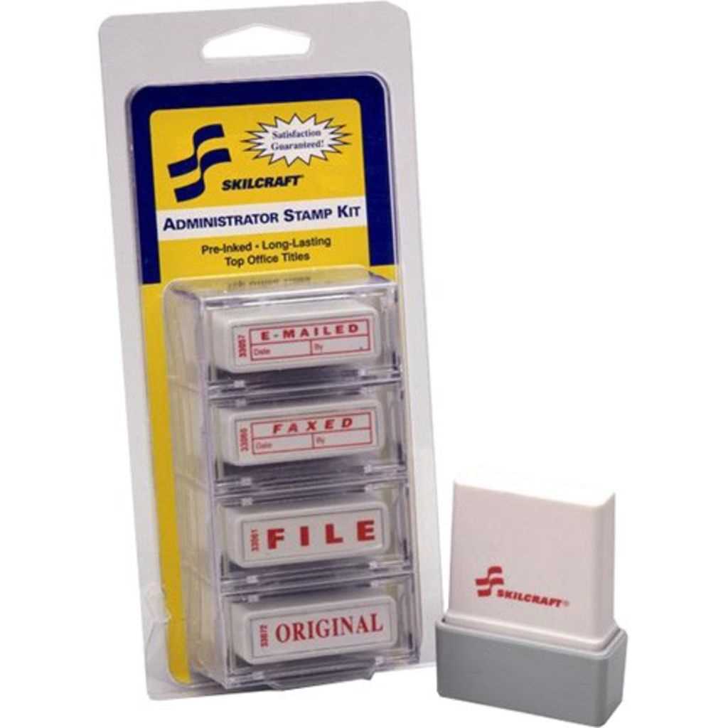 AbilityOne 7520014531964 Skilcraft 4 Piece Stamp Kit - E-Mailed / Faxed / File / Original