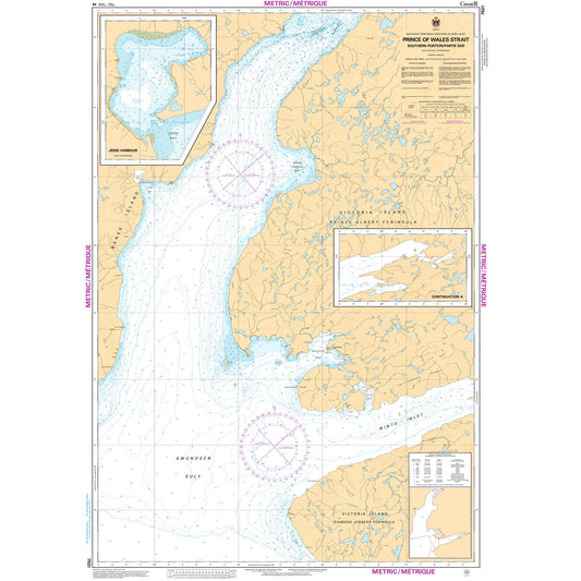 Paradise Clay CAN7521 CHS Chart Prince of Wales Strait, Southern Portion/ Partie Sud