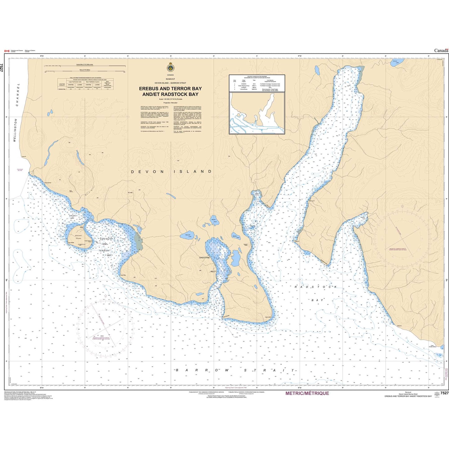 Paradise Clay CAN7527 CHS Chart Erebus Bay and/et Radstock Bay