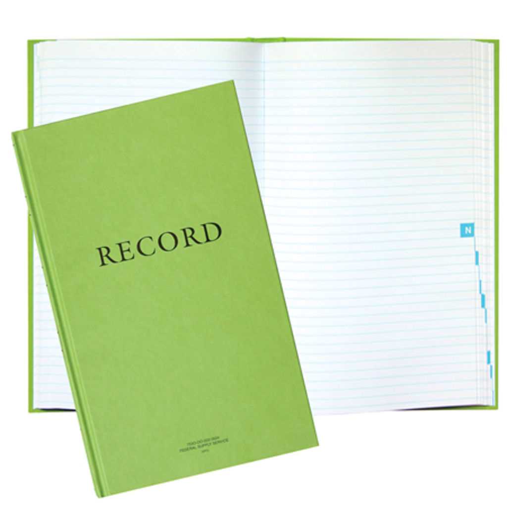 AbilityOne 7530002223524 Green Record Bk 8-1/4X13-11/16